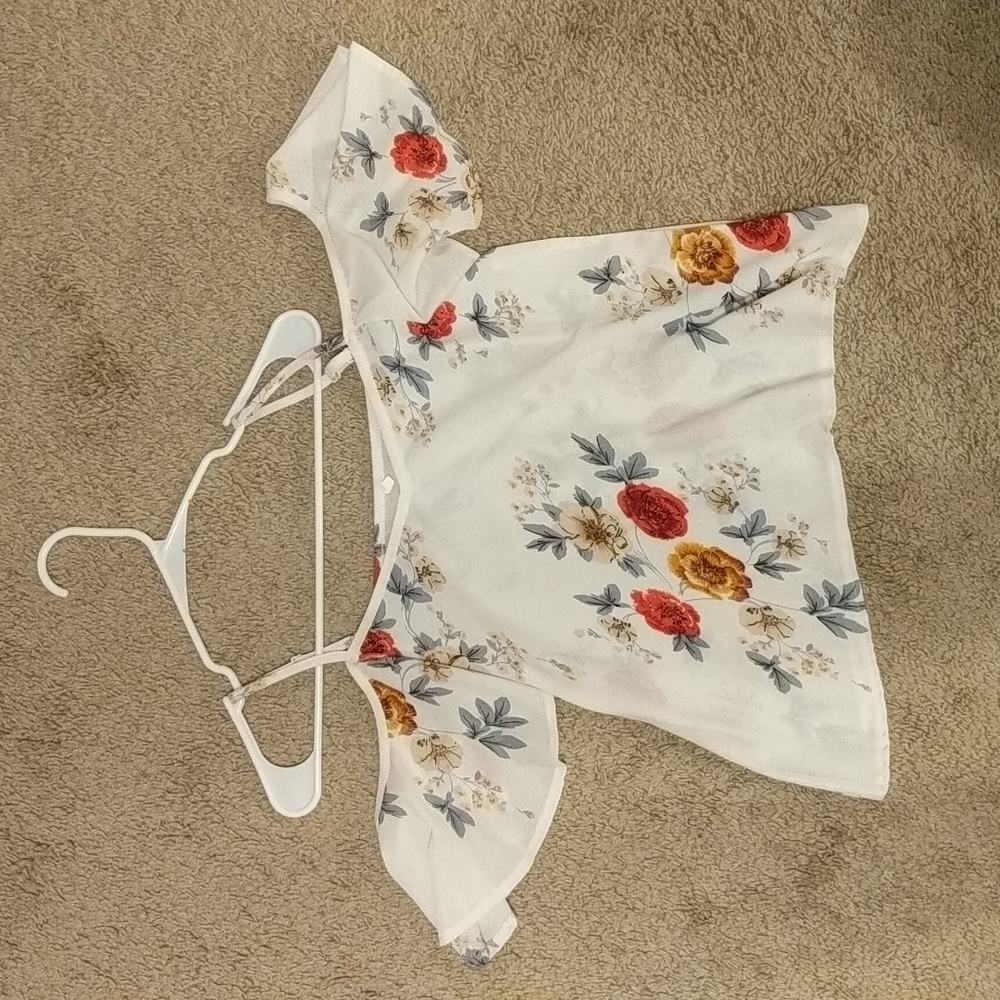 White floral top